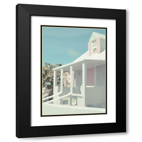 Pure White Black Modern Wood Framed Art Print with Double Matting by Frontline