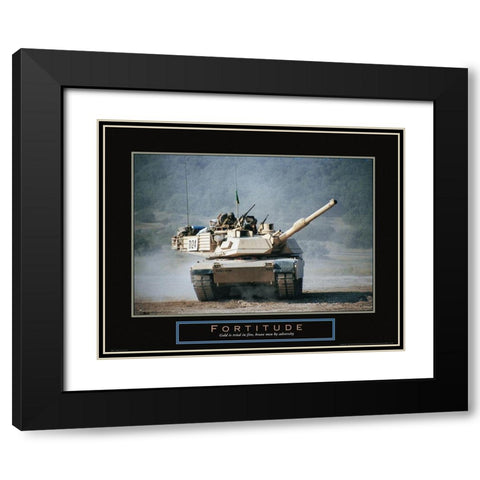 Fortitude - Tank Black Modern Wood Framed Art Print with Double Matting by Frontline