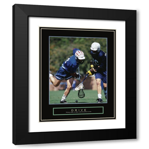 Drive - LaCrosse Black Modern Wood Framed Art Print with Double Matting by Frontline