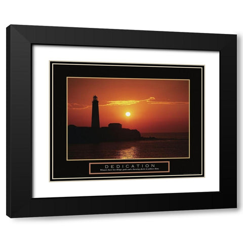 Dedication - Lighthouse Black Modern Wood Framed Art Print with Double Matting by Frontline