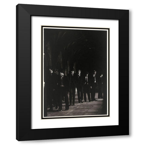 Waiting in the Hall II Black Modern Wood Framed Art Print with Double Matting by Unknown