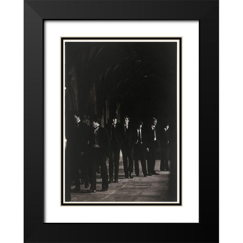 Waiting in the Hall II Black Modern Wood Framed Art Print with Double Matting by Unknown