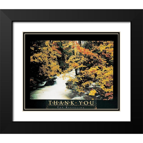 Recycle - Forest Black Modern Wood Framed Art Print with Double Matting by Unknown