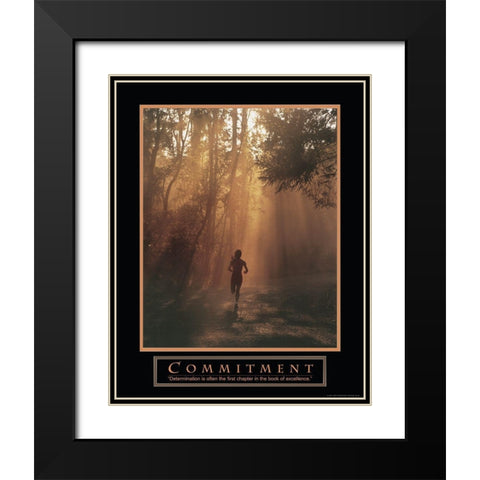 Commitment - Runner Black Modern Wood Framed Art Print with Double Matting by Unknown