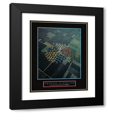 Travaille - D Equipe Black Modern Wood Framed Art Print with Double Matting by Frontline