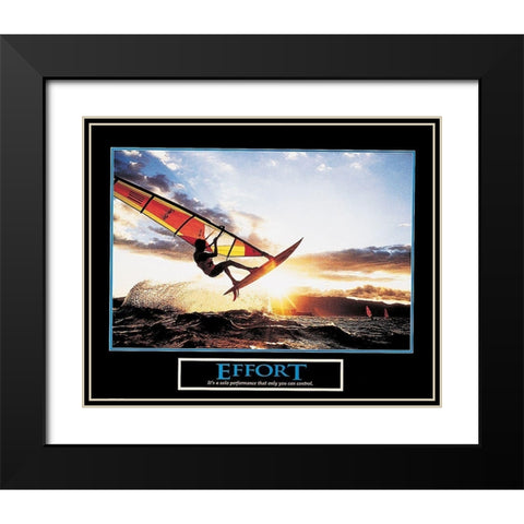 Surf - Sail - Effort Black Modern Wood Framed Art Print with Double Matting by Unknown