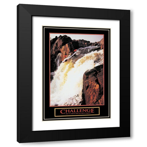 Kayak - Challenge Black Modern Wood Framed Art Print with Double Matting by Unknown