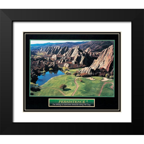 Golf - Challenge Black Modern Wood Framed Art Print with Double Matting by Unknown