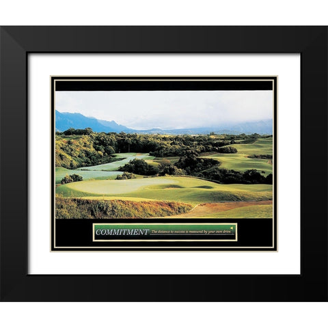 Golf - Commitment Black Modern Wood Framed Art Print with Double Matting by Unknown