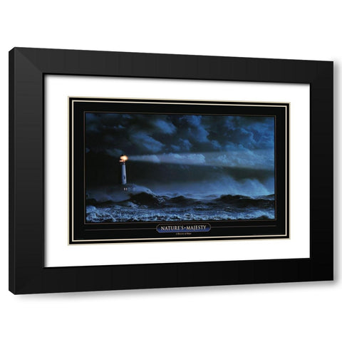 Beacon of Hope Black Modern Wood Framed Art Print with Double Matting by Unknown