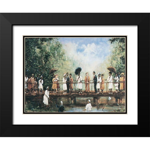 Black Baptism Black Modern Wood Framed Art Print with Double Matting by Unknown