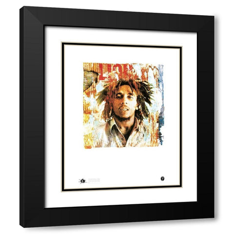 Marley Lion Black Modern Wood Framed Art Print with Double Matting by Frontline