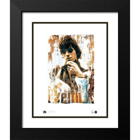 Keith Shades Black Modern Wood Framed Art Print with Double Matting by Frontline
