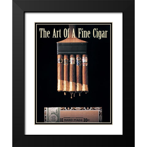 Hand Made Cigars Black Modern Wood Framed Art Print with Double Matting by Unknown