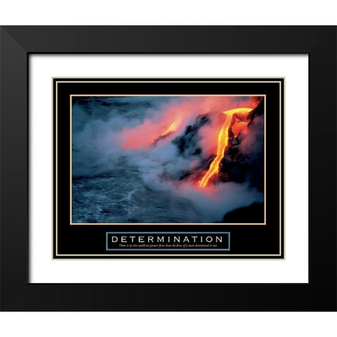 Lava - Determination Black Modern Wood Framed Art Print with Double Matting by Unknown