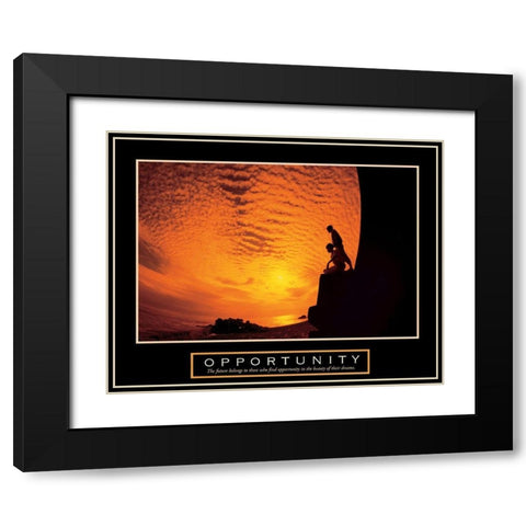 Dusk - Opportunity Black Modern Wood Framed Art Print with Double Matting by Unknown