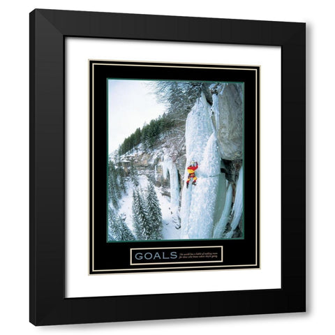 Ice Climber - Goals Black Modern Wood Framed Art Print with Double Matting by Unknown