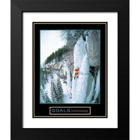 Ice Climber - Goals Black Modern Wood Framed Art Print with Double Matting by Unknown