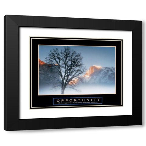 Tree - Opportunity Black Modern Wood Framed Art Print with Double Matting by Unknown