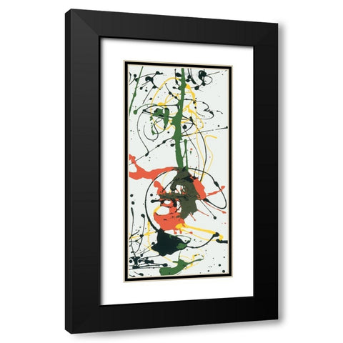 Splat Black Modern Wood Framed Art Print with Double Matting by Unknown