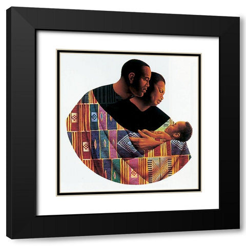 Family Black Modern Wood Framed Art Print with Double Matting by Unknown