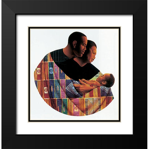 Family Black Modern Wood Framed Art Print with Double Matting by Unknown