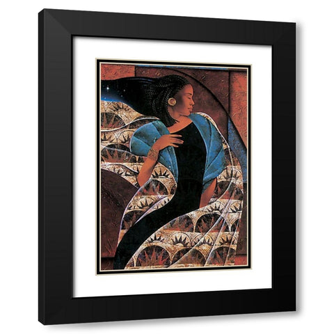 Family Woman Black Modern Wood Framed Art Print with Double Matting by Unknown