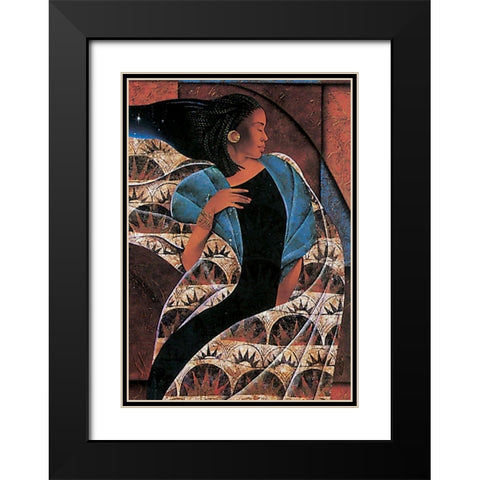 Family Woman Black Modern Wood Framed Art Print with Double Matting by Unknown