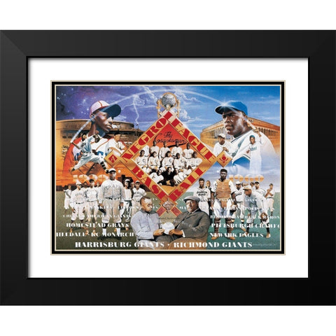 Negro League Black Modern Wood Framed Art Print with Double Matting by Unknown