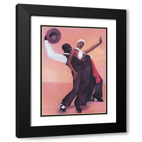 Dance Finale Black Modern Wood Framed Art Print with Double Matting by Unknown