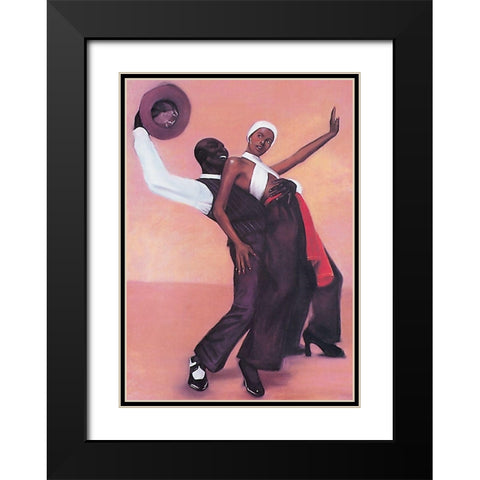 Dance Finale Black Modern Wood Framed Art Print with Double Matting by Unknown