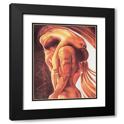 Your Love Black Modern Wood Framed Art Print with Double Matting by Unknown