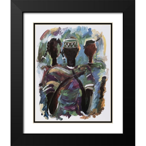 Pray IV Black Modern Wood Framed Art Print with Double Matting by Unknown