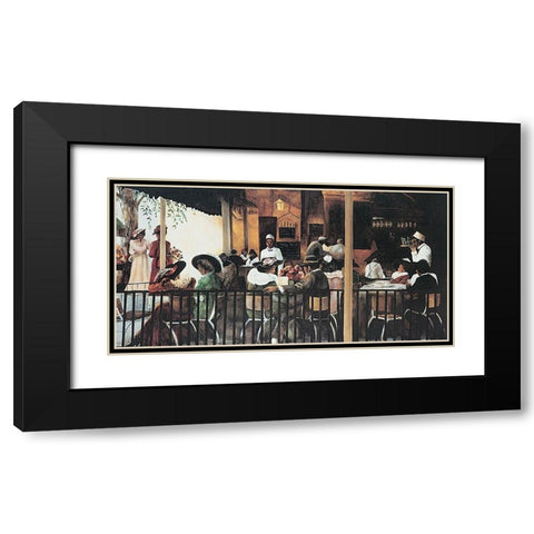 Cafe Black Modern Wood Framed Art Print with Double Matting by Unknown