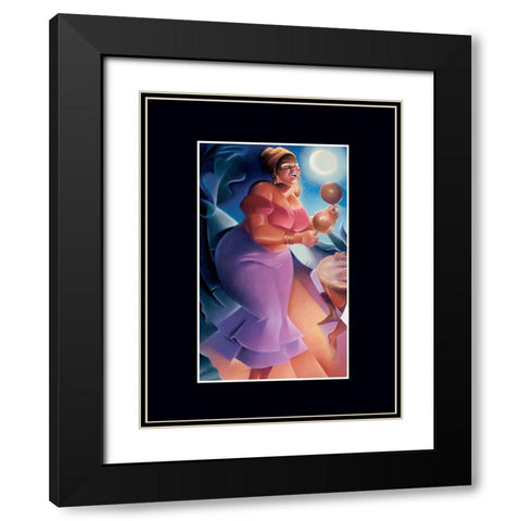 Cha-Cha-Cha Black Modern Wood Framed Art Print with Double Matting by Unknown
