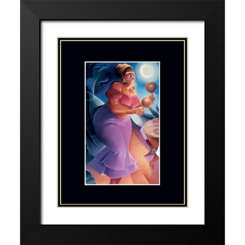 Cha-Cha-Cha Black Modern Wood Framed Art Print with Double Matting by Unknown