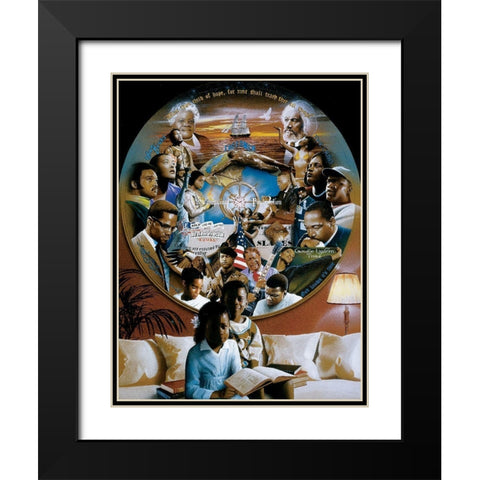Black History Lesson Black Modern Wood Framed Art Print with Double Matting by Unknown