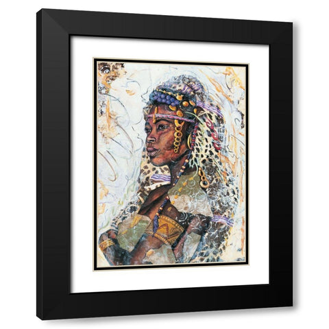 Princess Black Modern Wood Framed Art Print with Double Matting by Unknown