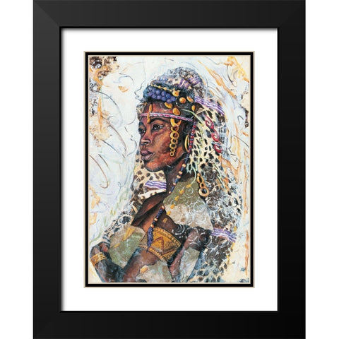 Princess Black Modern Wood Framed Art Print with Double Matting by Unknown