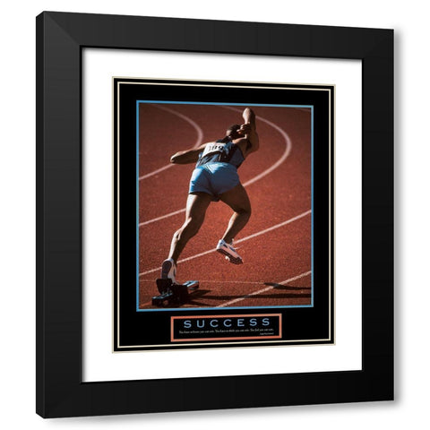 Success - Track Black Modern Wood Framed Art Print with Double Matting by Unknown
