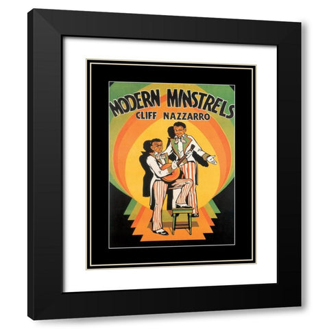Modern Minstrels Black Modern Wood Framed Art Print with Double Matting by Unknown