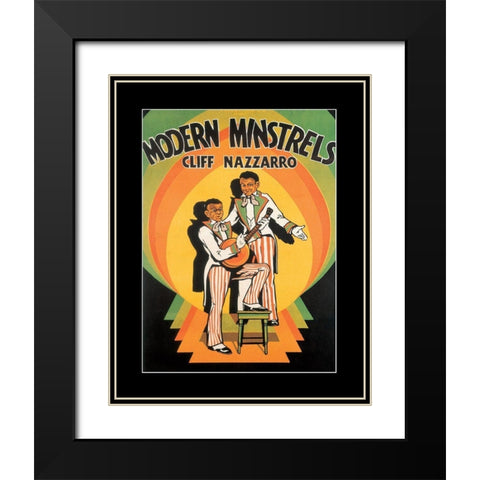Modern Minstrels Black Modern Wood Framed Art Print with Double Matting by Unknown