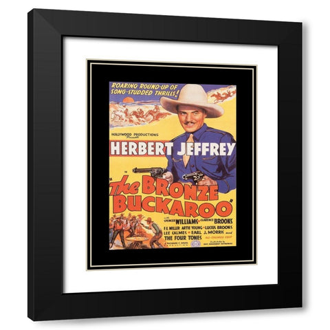 Bronze Buckaroo Black Modern Wood Framed Art Print with Double Matting by Unknown