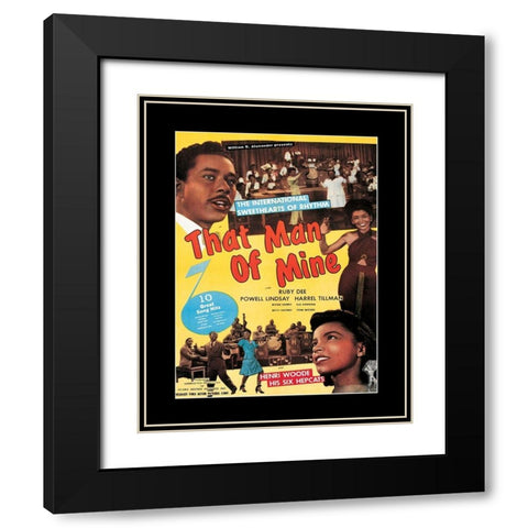 Man of Mine Black Modern Wood Framed Art Print with Double Matting by Unknown