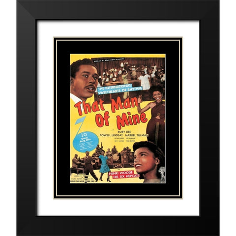 Man of Mine Black Modern Wood Framed Art Print with Double Matting by Unknown