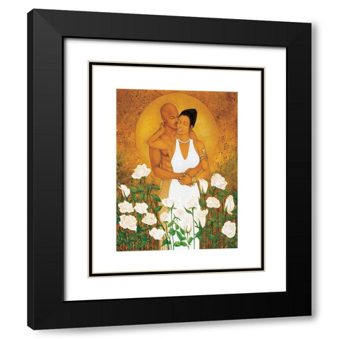 In the Garden Black Modern Wood Framed Art Print with Double Matting by Unknown