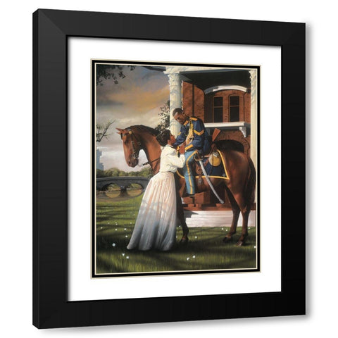 Saying Goodbye Black Modern Wood Framed Art Print with Double Matting by Unknown