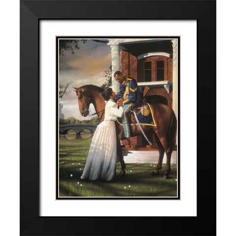 Saying Goodbye Black Modern Wood Framed Art Print with Double Matting by Unknown