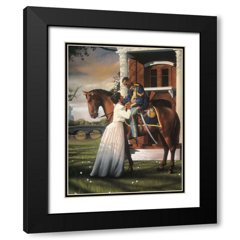Saying Goodbye Black Modern Wood Framed Art Print with Double Matting by Unknown
