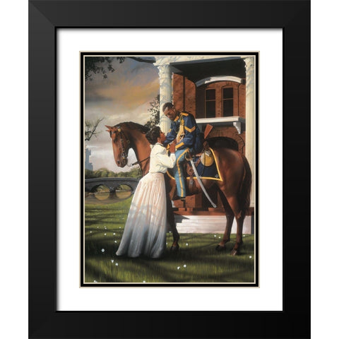 Saying Goodbye Black Modern Wood Framed Art Print with Double Matting by Unknown